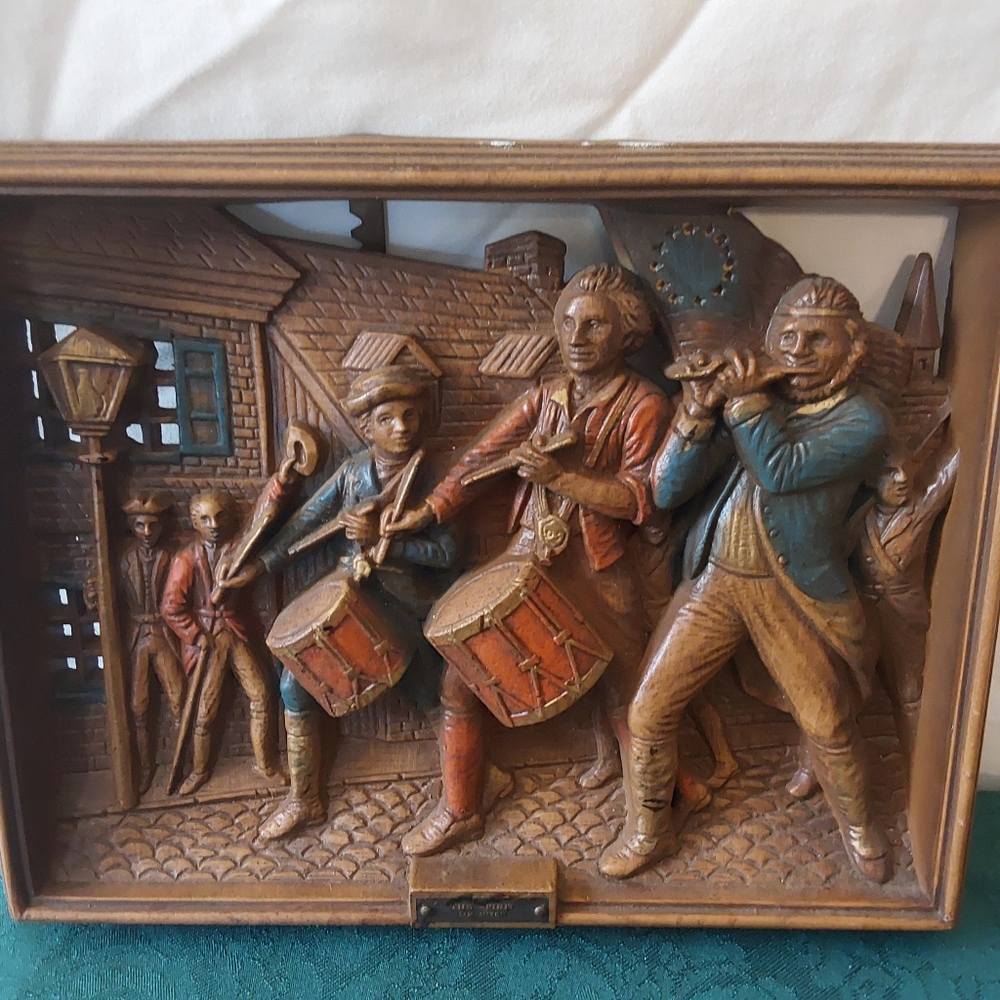 Vintage Burwood Products USA Spirit of 76 Wall Plaque.